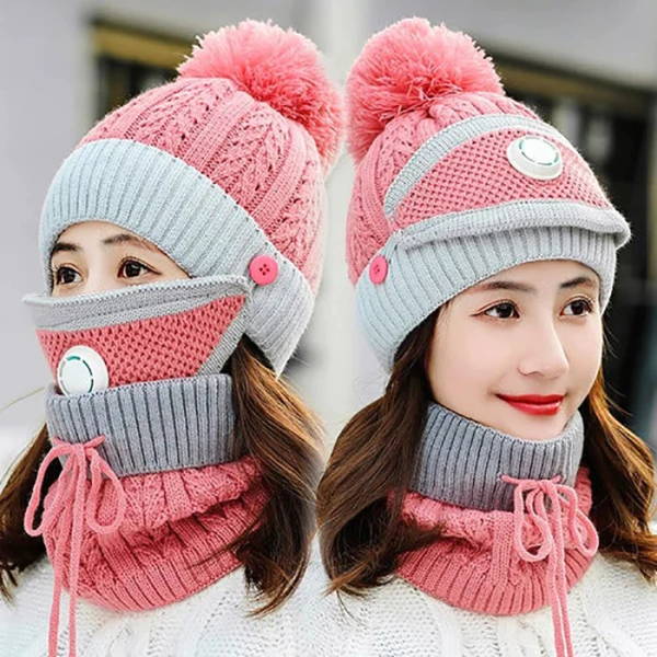 Womens-Winter-Cap-Warm-Scarf